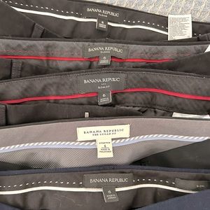 5 pairs of Banana Republic Sloan or Logan pants included